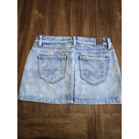 Y2k American Eagle Denim Mini Skirt Size 2 - Picture 4 of 9